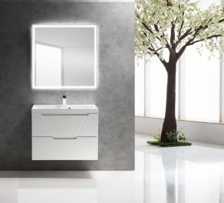Тумба под раковину BelBagno подвесная 100x60см Bianco Lucido VITTORIA-1000-2C-SO-BL