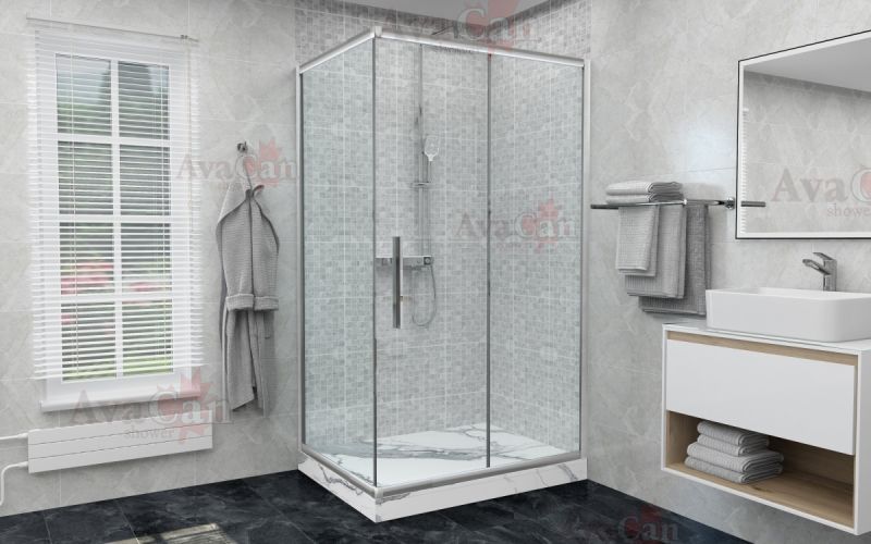 Душевой уголок AvaCan FС 140-160 + SС 100 хром