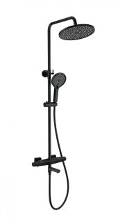 Душевая стойка Wonzon & Woghand Neo WW-B3046-A1-MB с термостатом чёрный матовый