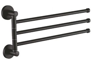 Полотенцедержатель Haiba HB8713 37см чёрный матовый