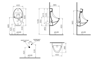 Писсуар VitrA Arkitekt 4106B003-5598