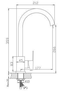 Смеситель для кухни Haiba HB70802 сталь