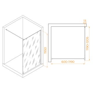 Душевая перегородка RGW WA-010 351001012-11 120см хром