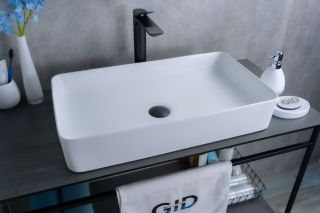 Раковина Gid Wm9396 51189 накладная белый матовый 60x34x11