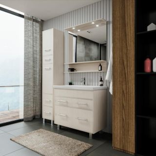 Тумба под раковину Бриклаер Чили 4627125415029 90 см светлая лиственница