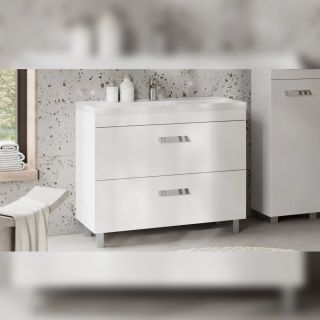 Тумба под раковину напольная Velvex Orlando tn.ORL.CLA.100.2Y белый матовый, 100 см