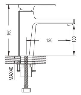 Смеситель для раковины Shevanik S8901H чёрный