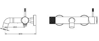 Смеситель для ванны Boheme Uno 463-SGM антрацит глянец