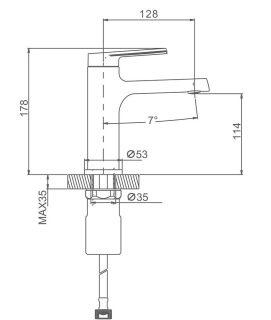 Смеситель для раковины Splenka S50.10.06 чёрный
