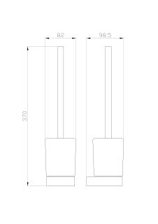 Туалетный ёршик в комплекте Wonzon & Woghand Lotte WW-8329-BG брашированное золото