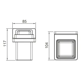 Стакан Gappo G30806 хром