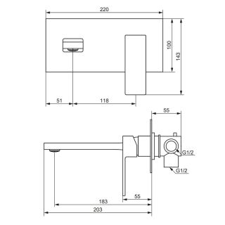 Смеситель для раковины Damixa Gala 530260600 золото