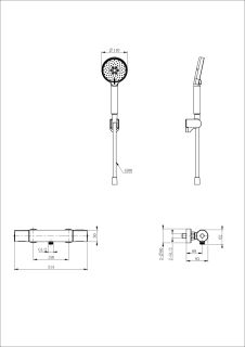 Смеситель для душа Wonzon & Woghand INN 2 WW-A2006-A-MW с термостатом белый матовый