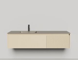 Подвесная тумба Salini Domino 27D116IN 160см эмаль под встраиваемую раковину