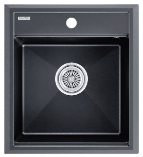 Мойка кухонная Paulmark Stepia PM114651-BLM чёрный металлик