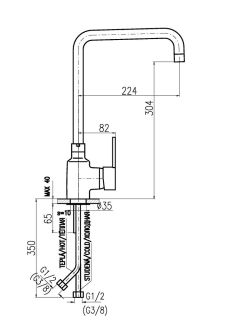 Смеситель для кухни Rav Slezak Zambezi ZA007.5/5 хром