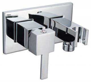 Смеситель для душа и гигиенического душа со штуцером с держателем, хром Cezares CZR-DA6-01