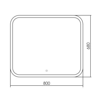 Зеркало с подсветкой ABBER See AG6109S-0.8 80см