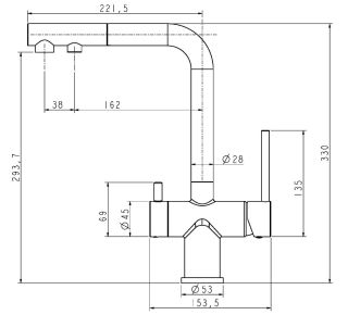 Смеситель для кухни Paulmark Serpentine Se213222-CR хром