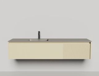 Подвесная тумба Salini Domino 27D118IN 180см эмаль под встраиваемую раковину