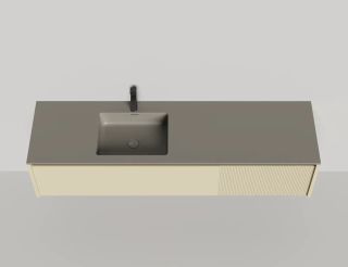 Подвесная тумба Salini Domino 27D118IN 180см эмаль под встраиваемую раковину