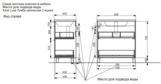 Напольная тумба под раковину Kare Luxe ФР-00005714 80см два ящика белый