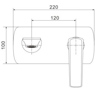 Встраиваемый смеситель для раковины Rose R1341 хром