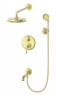 Душевой комплект Wonzon & Woghand Steam WW-88939008-BG брашированное золото